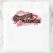 カナダデイヴィンテージ看板 長方形シール (バッグ)