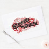 カナダデイヴィンテージ看板 長方形シール (封筒)