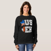 カナダデイ米国カナダ市民アメリカ国旗のカナダ スウェットシャツ (正面フル)