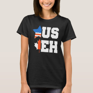 カナダデイ米国カナダ市民アメリカ国旗のカナダ Tシャツ