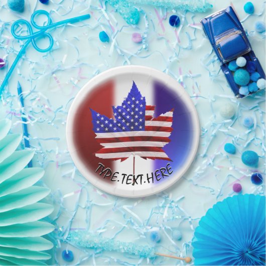 カナダデイ&7月4日プレートカスタム紙プレート ペーパープレート (パーティー)