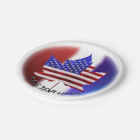 カナダデイ&7月4日プレートカスタム紙プレート ペーパープレート (アングル)