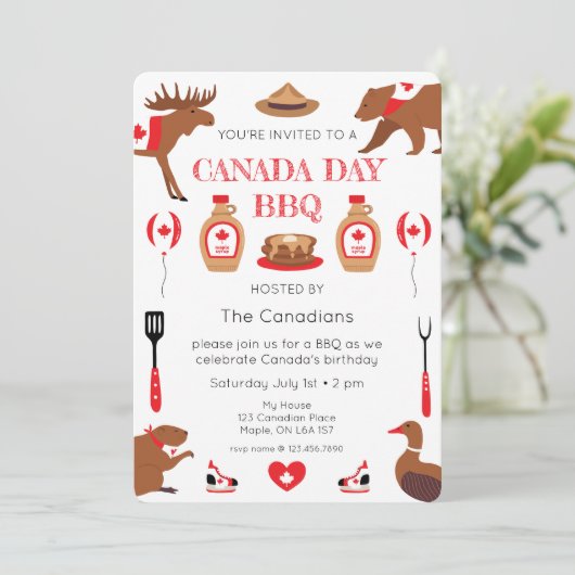 カナダデイBBQ招待状 招待状 (スタンド正面)