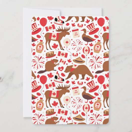 カナダデイBBQ招待状 招待状 (裏面)