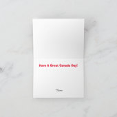 カナダデイTic Tac Toeカード カード (内部)