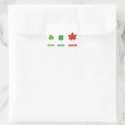 カナダデーおもしろいのカナダメープルリーフ引用文 スクエアシール (バッグ)