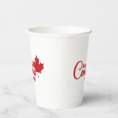カナダデーとメープルリーフ 紙コップ (右)