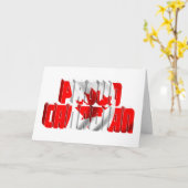 カナダデー誇りを持ったカナダ カード (黄色い花)