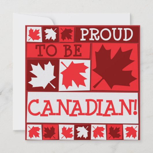 カナダデー カエデの葉の招待状 招待状 (正面)