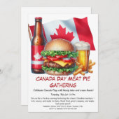 カナダデー バックヤードでのバーベキュー＆ビール | カナダデー 招待状 (正面/裏面)