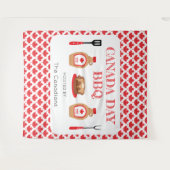 カナダデーBBQメープルリーフタペストリーバック タペストリー (正面(横))