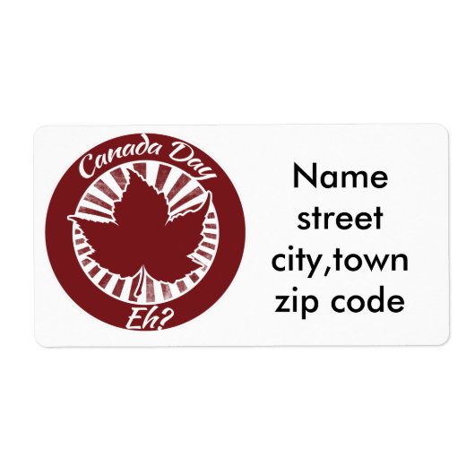 カナダデーeh ラベル (正面)