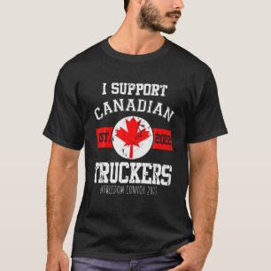 カナダトラック運送業者カナダ国旗の自由協力 Tシャツ
