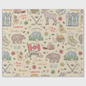 カナダドードルラッピング紙 ラッピングペーパー (フラット)