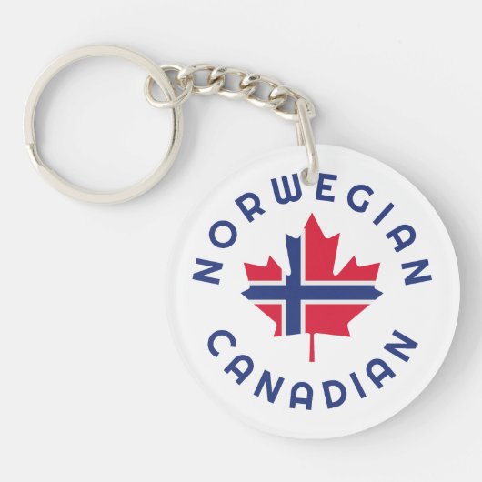 カナダノルウェーのルーツ キーホルダー (正面)