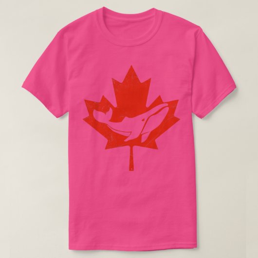 カナダハンバックホエールギフトおもしろいアイディア Tシャツ (デザイン正面)
