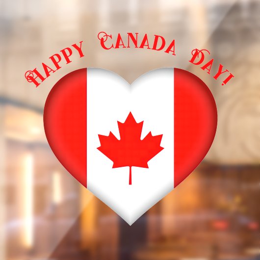 カナダハートハッピーカナダデー ウィンドウサイン (シート2)