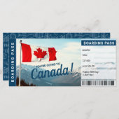 カナダバケーションギフトボーディングパスチケット (正面/裏面)
