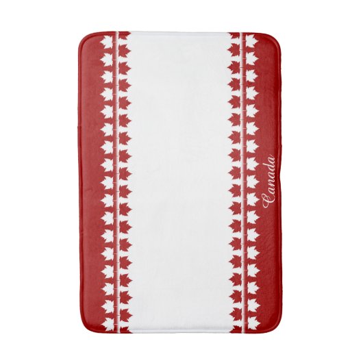 カナダバスマットパーソナライズされたカナダ土産デコール バスマット (正面縦)