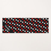 カナダパトリオ赤と白ットメープルオンブラック ヨガマット (正面(横))