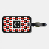 カナダパーソナライズされた国旗のカスタム文字（カナダ） ラゲッジタグ (裏面横)