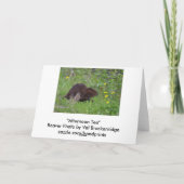 カナダビーバーおもしろいワイルドライフグリーティングカード カード (裏面)