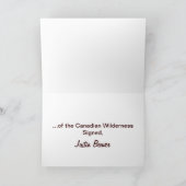 カナダビーバーおもしろいワイルドライフグリーティングカード カード (内部)