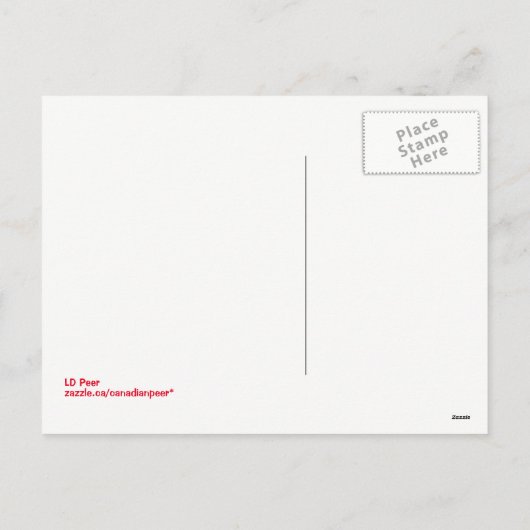 カナダビーバーからのメリークリスマス シーズンポストカード (裏面)