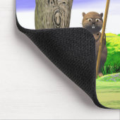 カナダビーバーと国旗 マウスパッド (コーナー)