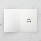 カナダビーバーの聖降誕祭お目出度う シーズンカード (内部)