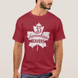 カナダビーバースメープルリーフT Tシャツ