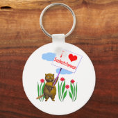 カナダビーバーラブスサスカチュワン キーホルダー (正面)