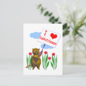 カナダビーバーラブスサスカチュワン ポストカード (スタンド正面)