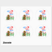 カナダビーバーラブブリティッシュコロンビア ラウンドシール (シート)