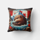 カナダビーバー建物アダムin秋川 クッション (裏面)