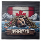 カナダビーバー建物ダムニアマウンテンズ タイル (正面)