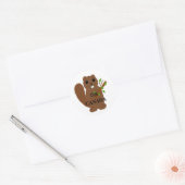 カナダビーバー祝カナダ ラウンドシール (封筒)