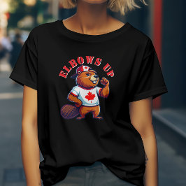 カナダビーバー、肘を上げろ Tシャツ