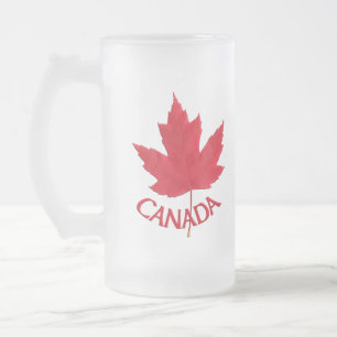 カナダビールマグCanadaメープルリーフ土産グラス フロストグラスビールジョッキ