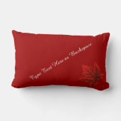 カナダピローパーソナライズされたカナダ旗枕 ランバークッション (裏面)