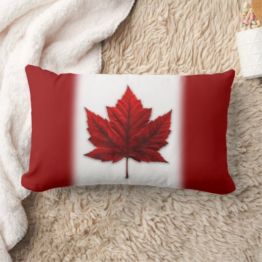 カナダピローパーソナライズされたカナダ旗枕 ランバークッション (ブランケット)