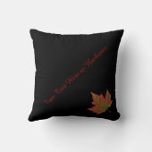 カナダピローパーソナライズカナダメープルリーフピロー クッション (裏面)