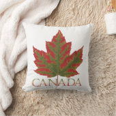 カナダピローパーソナライズカナダメープルリーフピロー クッション (ブランケット)