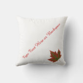 カナダピローパーソナライズカナダメープルリーフピロー クッション (裏面)