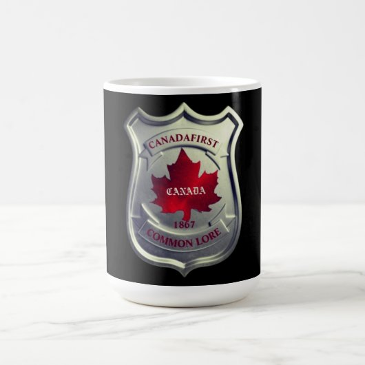 カナダファースト慣習法バッジ コーヒーマグカップ (中央)