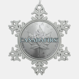 カナダファースト スノーフレークピューターオーナメント