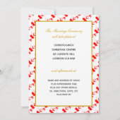 カナダフェイク金ゴールドパーソナライズされたトリム 招待状 (裏面)