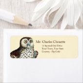 カナダフクロウのカスタマイズ可能な差出人住所ラベル ラベル (インサイチュ)