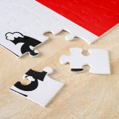 カナダフラグカナダ色赤白カエデリーフ ジグソーパズル (側面)