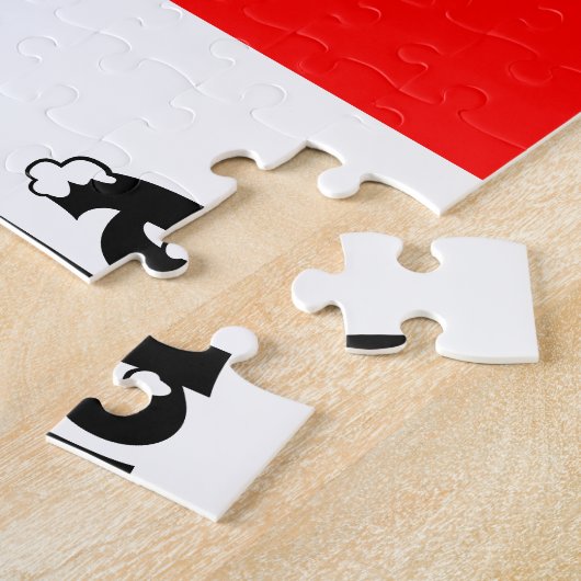 カナダフラグカナダ色赤白カエデリーフ ジグソーパズル (側面)